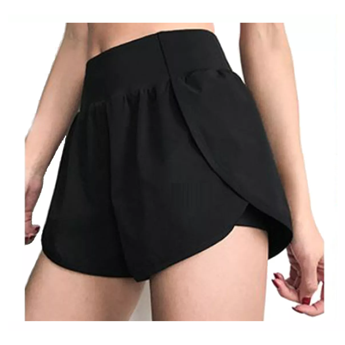 Foto 2 pulgar | 2 En 1 Gym Short Licra Deportiva De Doble Capa Con Bolsillo  Talla Xl Eo Safe Imports Esi-14931 Negro