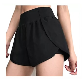 Foto 1 | 2 En 1 Gym Short Licra Deportiva De Doble Capa Con Bolsillo Talla Xl Eo Safe Imports Esi-14931 Negro