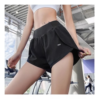 Foto 3 | 2 En 1 Gym Short Licra Deportiva De Doble Capa Con Bolsillo Talla M Eo Safe Imports Esi-14929 Negro