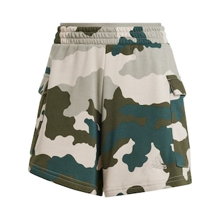 Foto 1 | Shorts Cargo Essentials 3 Franjas Estampado De Camuflaje Adidas Verde Mujer