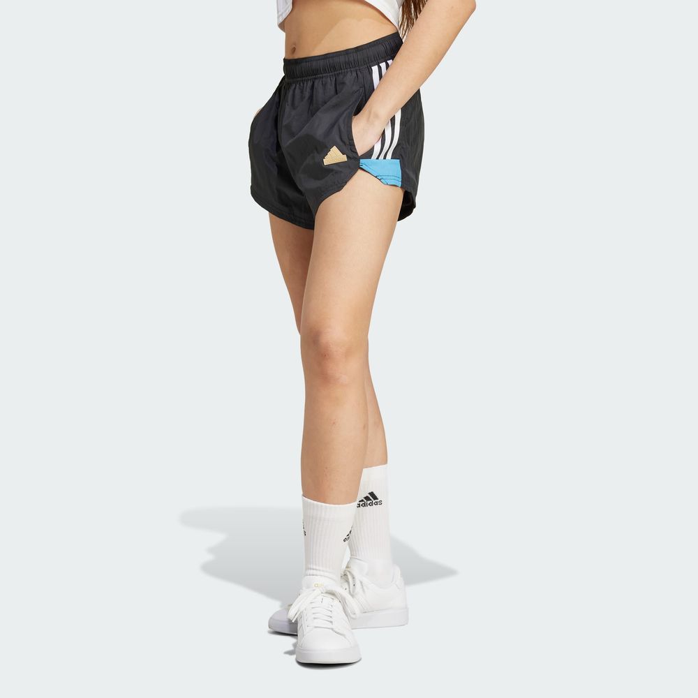 Foto 4 | Shorts Tiro Cut 3 Franjas Summer Adidas Negro Mujer