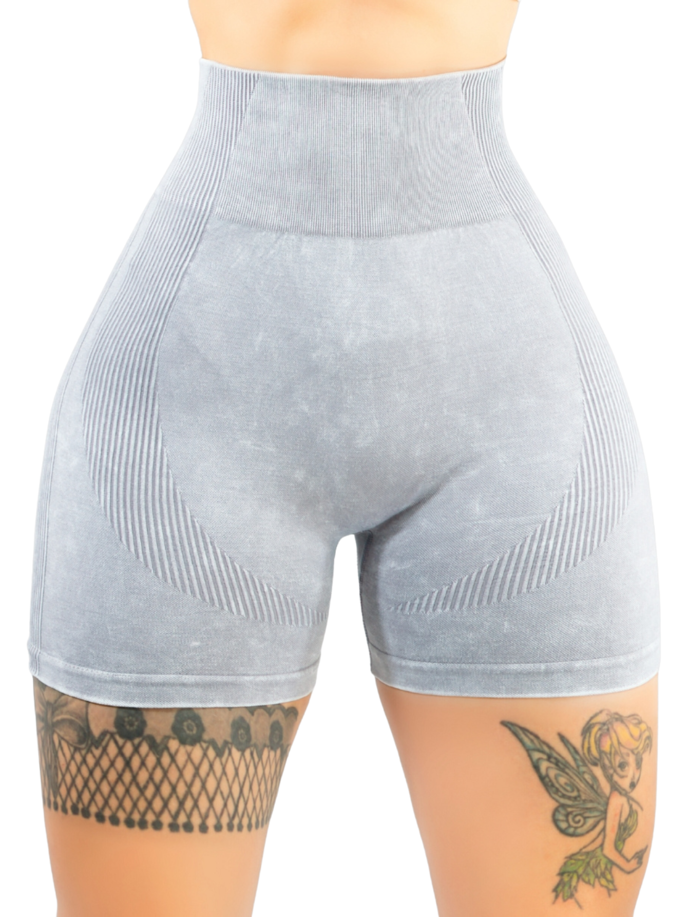 Foto 1 | Biker Short Mujer Stretch Shore Dama Sh-054 Gris Claro Chores Gym Talle Alto