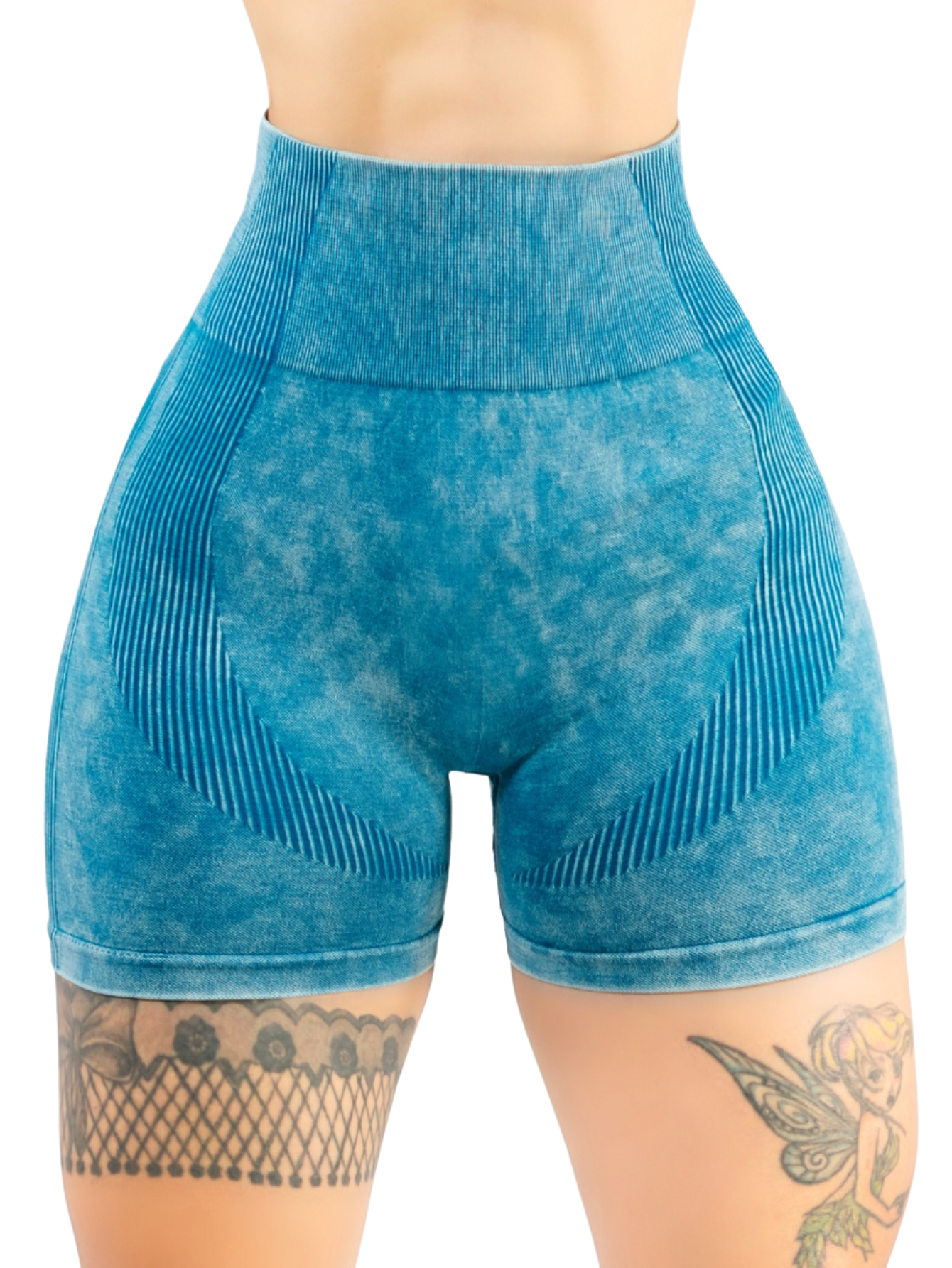 Foto 2 pulgar | Biker Short Mujer Stretch Shore Dama Sh-054 Azul Chores Gym Talle Alto