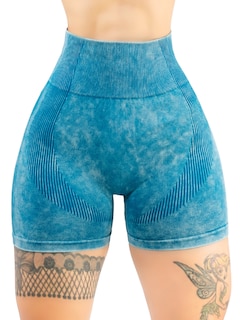 Foto 1 | Biker Short Mujer Stretch Shore Dama Sh-054 Azul Chores Gym Talle Alto