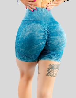Foto 5 | Biker Short Mujer Stretch Shore Dama Sh-054 Azul Chores Gym Talle Alto
