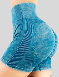 Foto 6 | Biker Short Mujer Stretch Shore Dama Sh-054 Azul Chores Gym Talle Alto