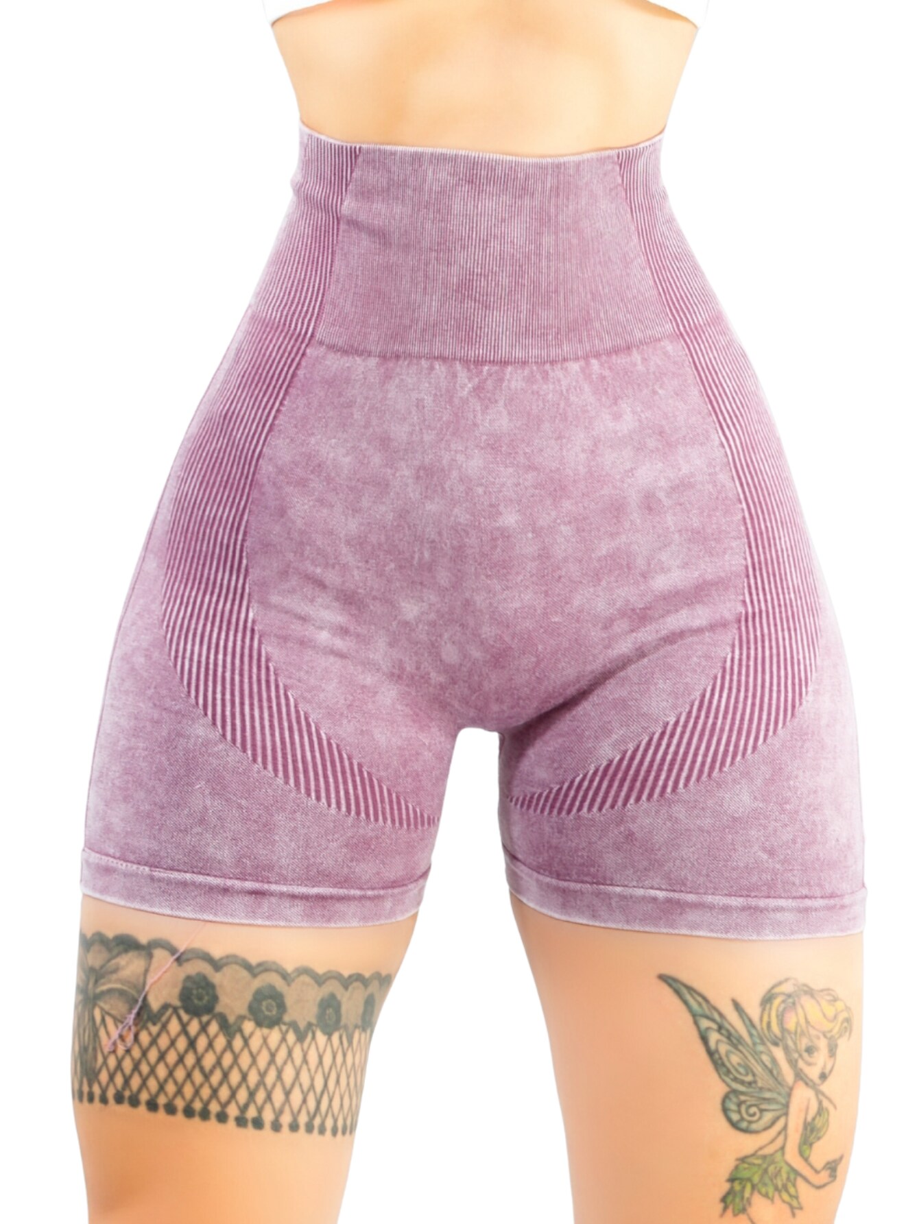 Biker Short Mujer Stretch Shore Dama Sh-054 Lila Chores Gym Talle Alto $269