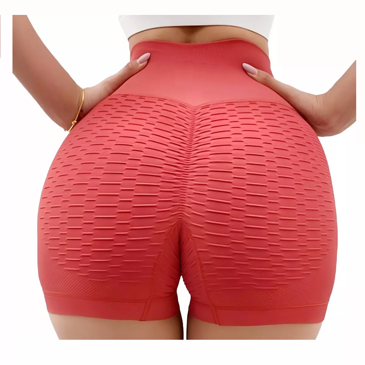 Foto 2 pulgar | Shorts Mujer Deportivo Calidad Premium Short Gym Eo Safe Imports  Esi-15938 Rojo