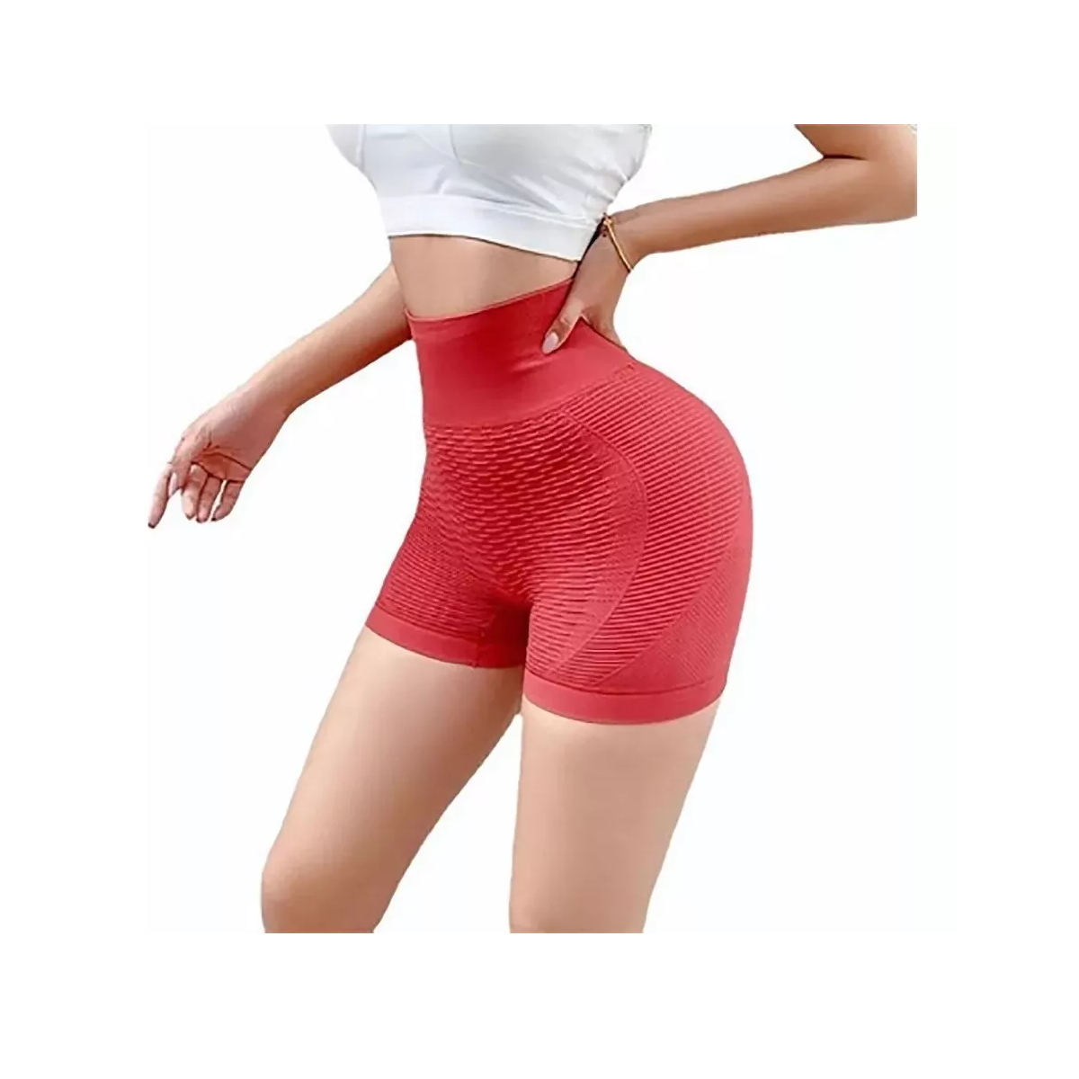 Foto 4 pulgar | Shorts Mujer Deportivo Calidad Premium Short Gym Eo Safe Imports  Esi-15938 Rojo