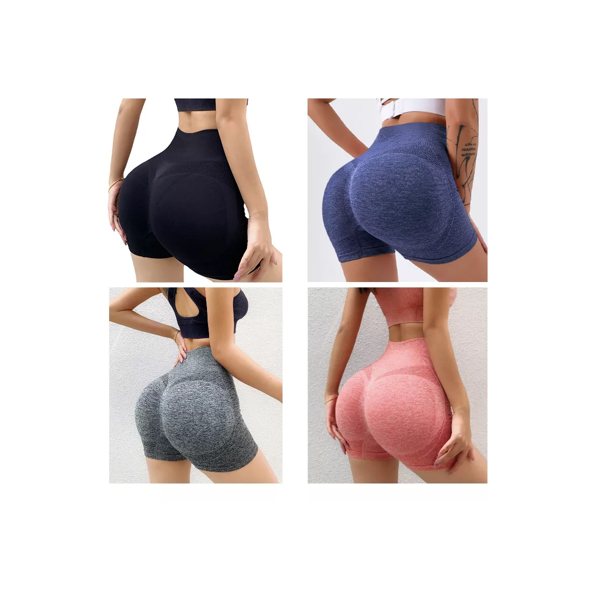 Foto 3 pulgar | 4pz Shorts Licra Deportivo Mujer Yoga Gym Correr Talla L/xl Eo Safe Imports Esi-15941 Multicolor