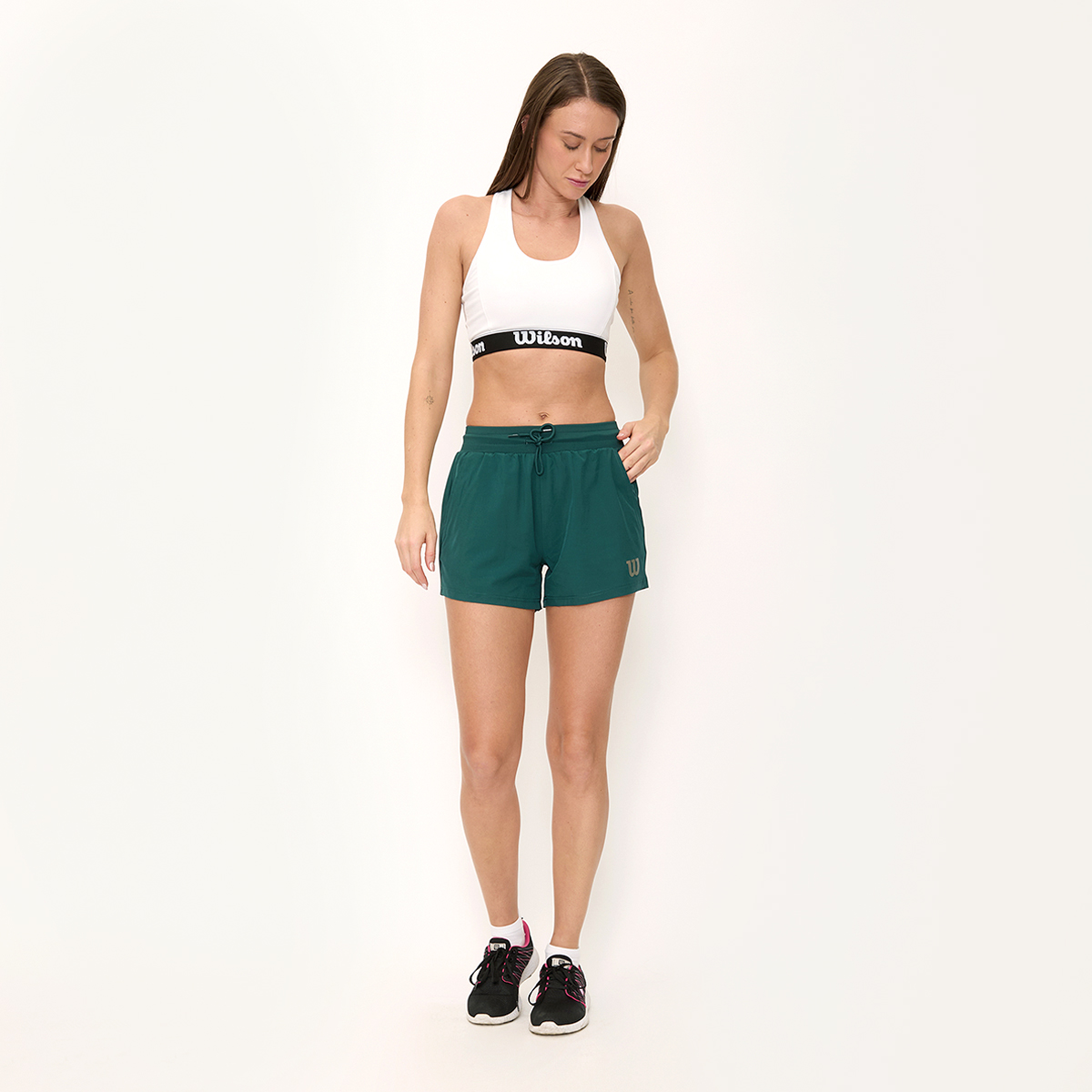 Foto 5 pulgar | Short Wilson Pretina Licra Flex para Mujer