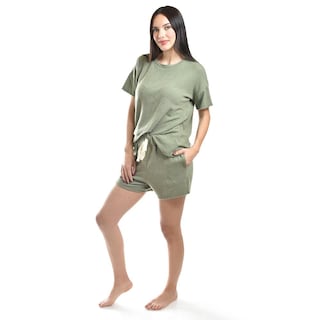 Foto 2 | Set De 2 Piezas Blusa Y Short Roman Fashion /juvenil, 4029 (verde Militar) Verde