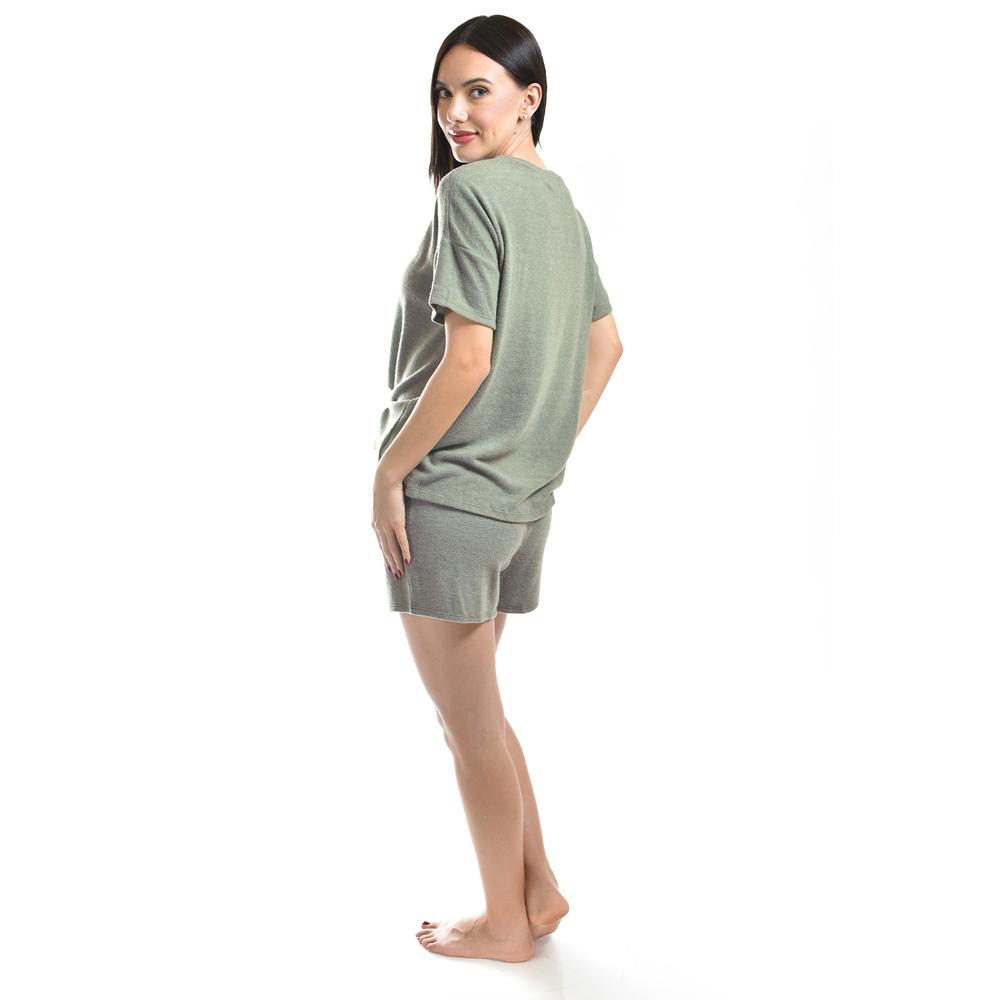Foto 3 | Set De 2 Piezas Blusa Y Short Roman Fashion /juvenil, 4029 (verde Militar) Verde
