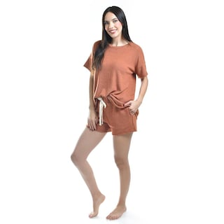 Foto 2 | Set De 2 Piezas Blusa Y Short Roman Fashion /juvenil, 4029 (ladrillo) Naranja Oscuro