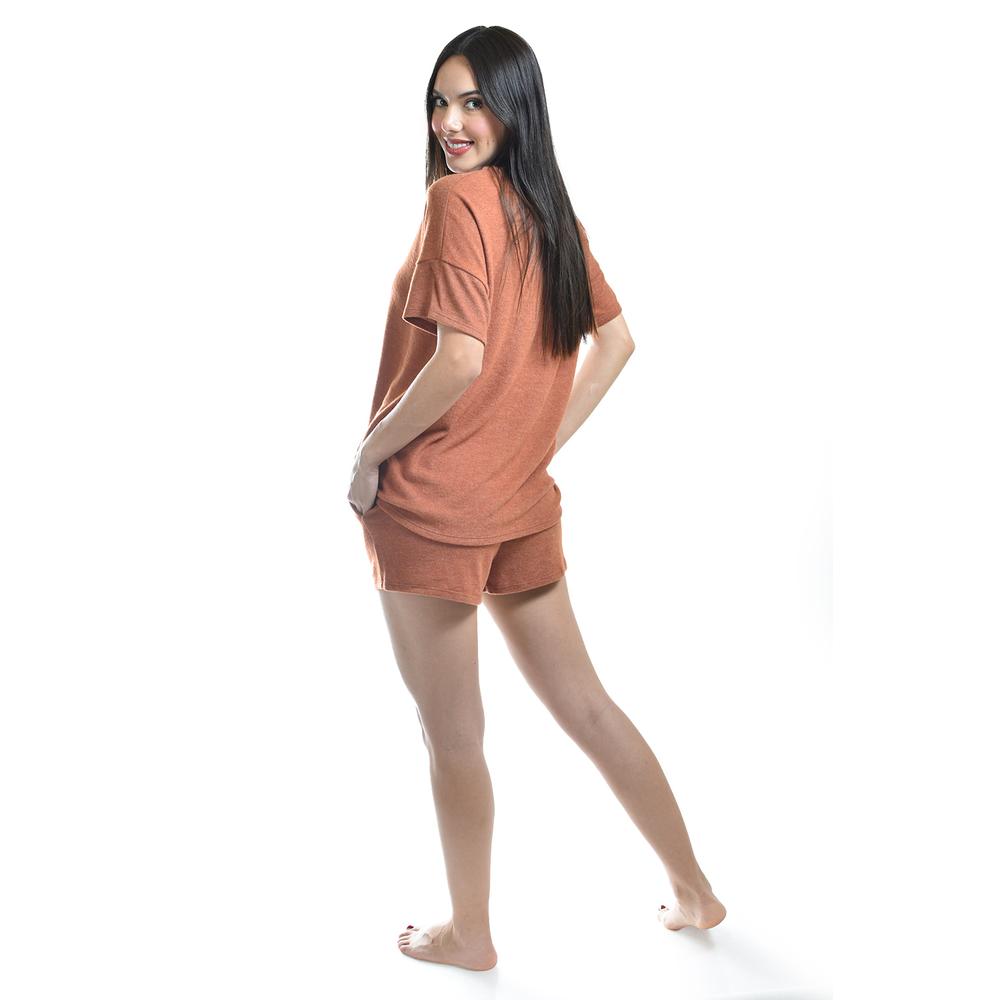 Foto 4 pulgar | Set De 2 Piezas Blusa Y Short Roman Fashion /juvenil, 4029 (ladrillo) Naranja Oscuro