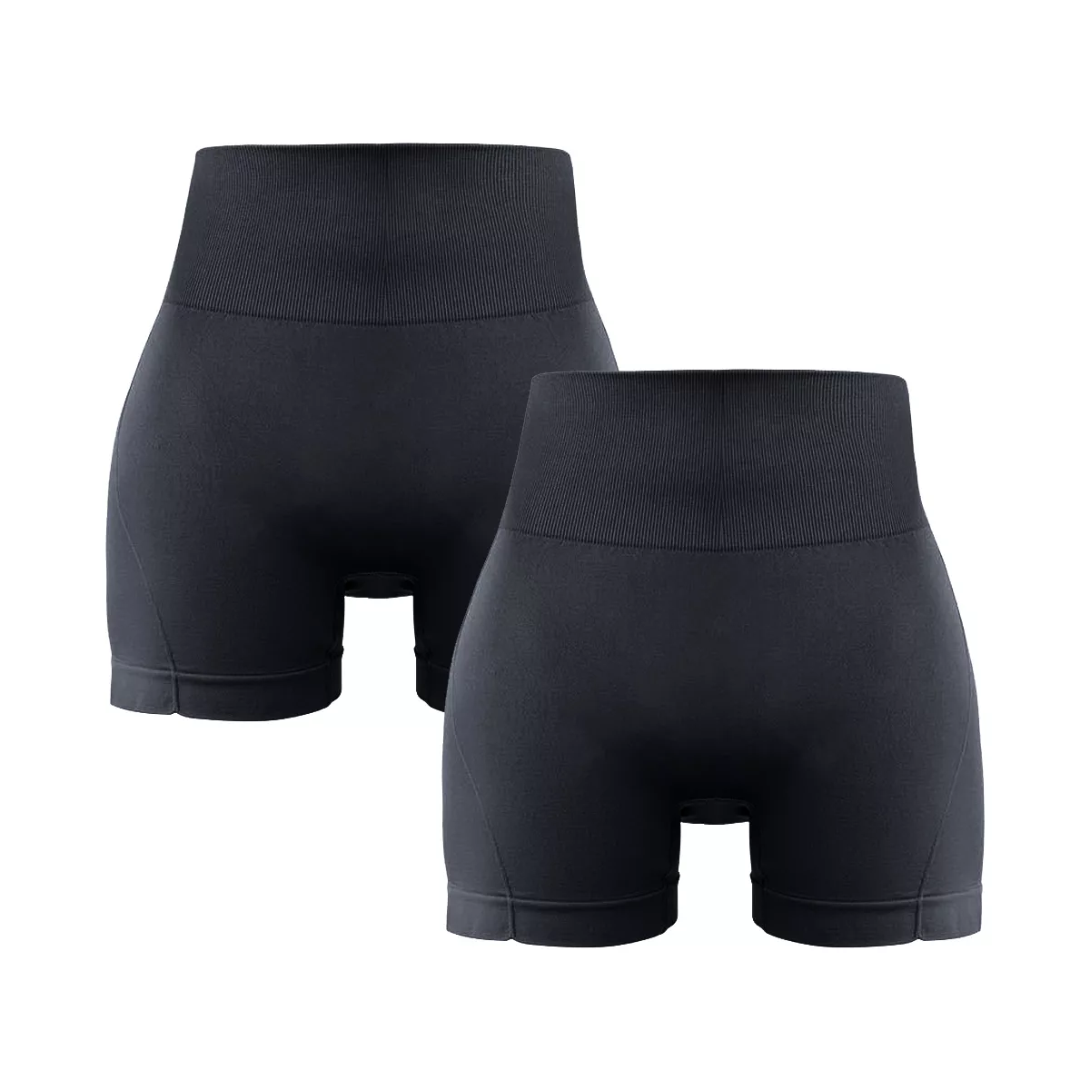 Foto 1 | 2pzs Short Ejercicio Casual Cintura Alta Unitalla Eo Safe Imports Esi-16698 Negro