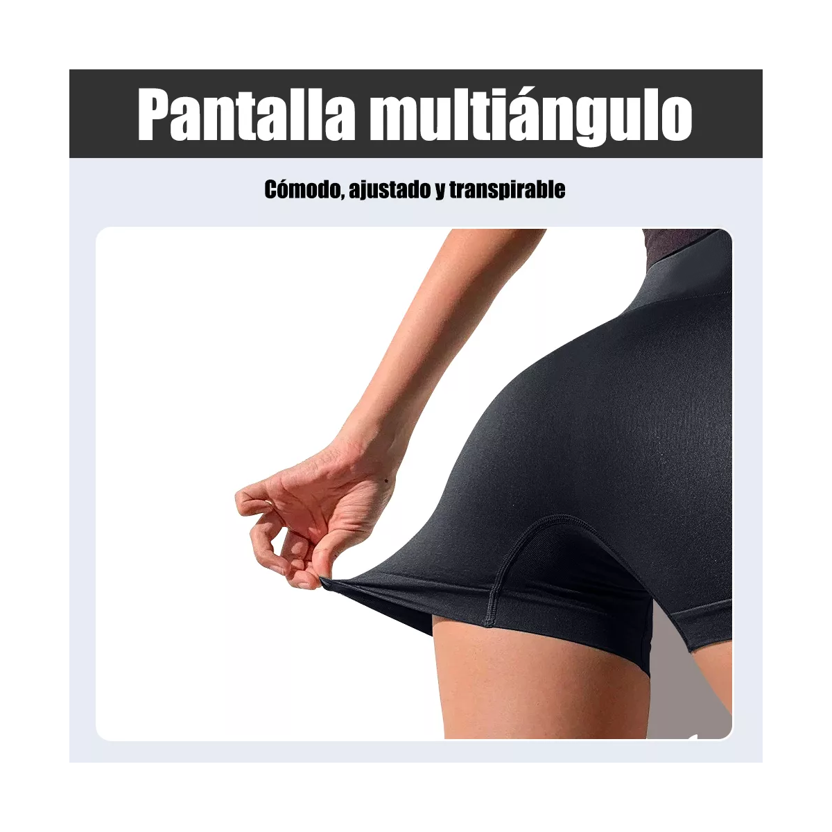 Foto 3 | 2pzs Short Ejercicio Casual Cintura Alta Unitalla Eo Safe Imports Esi-16698 Negro