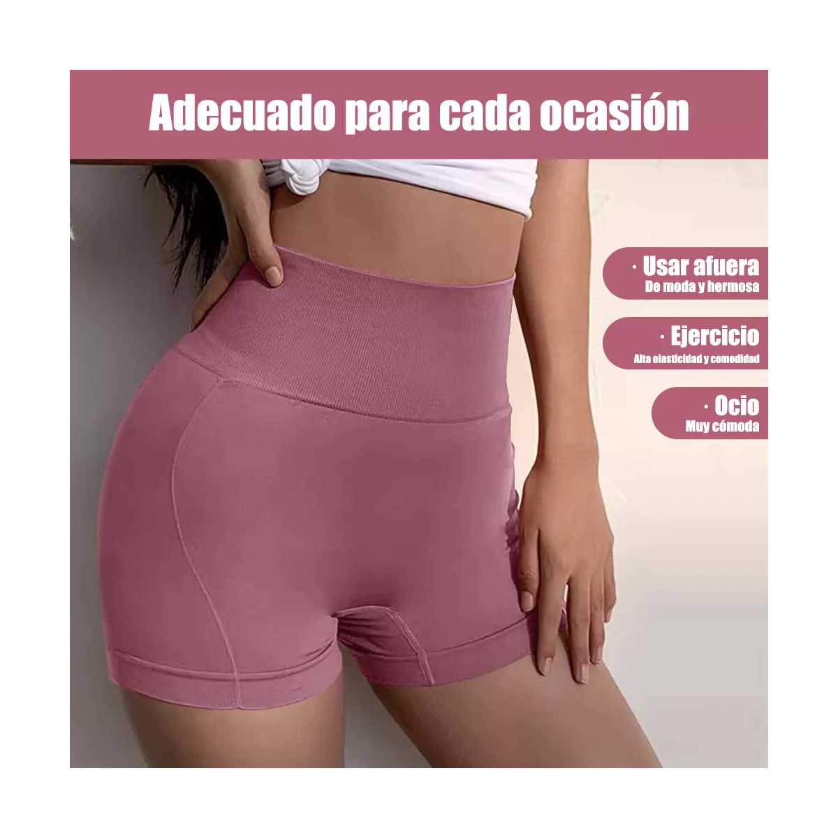 Foto 2 | 2pzs Short Ejercicio Unitalla Eo Safe Imports Esi-16701 Multicolor