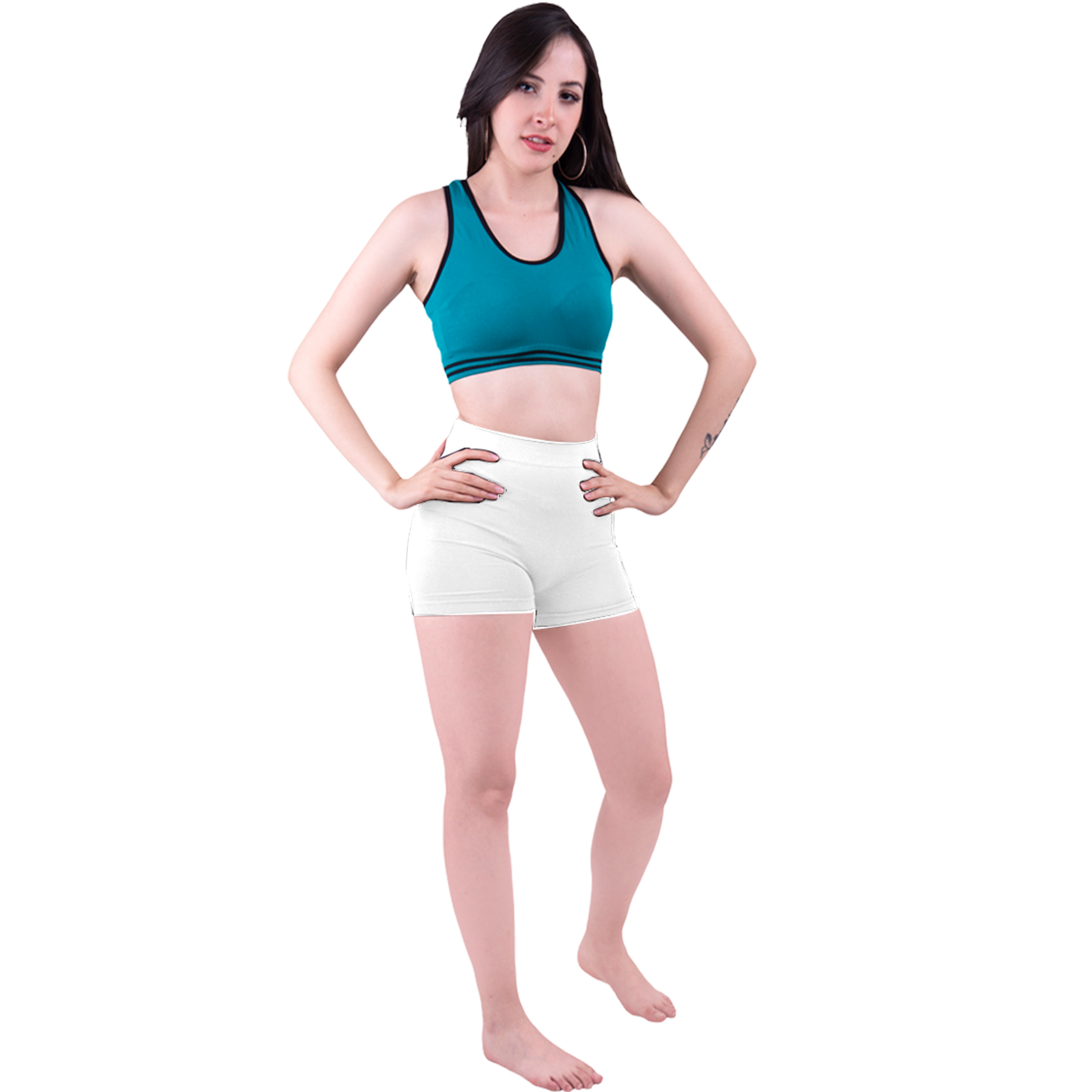 Foto 5 pulgar | Short Dahirim Store Blanco para Mujer