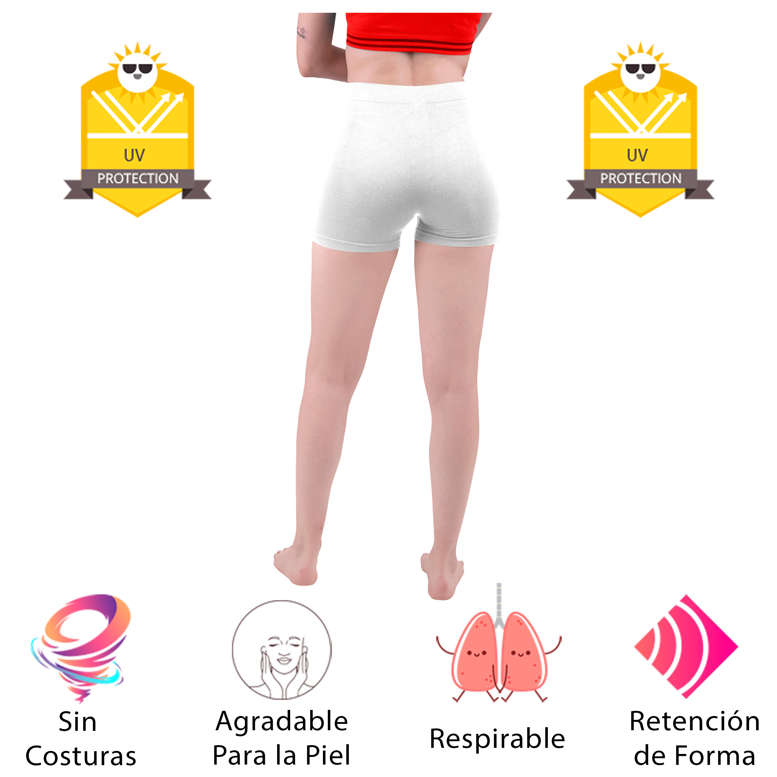 Foto 8 pulgar | Short Dahirim Store Blanco para Mujer