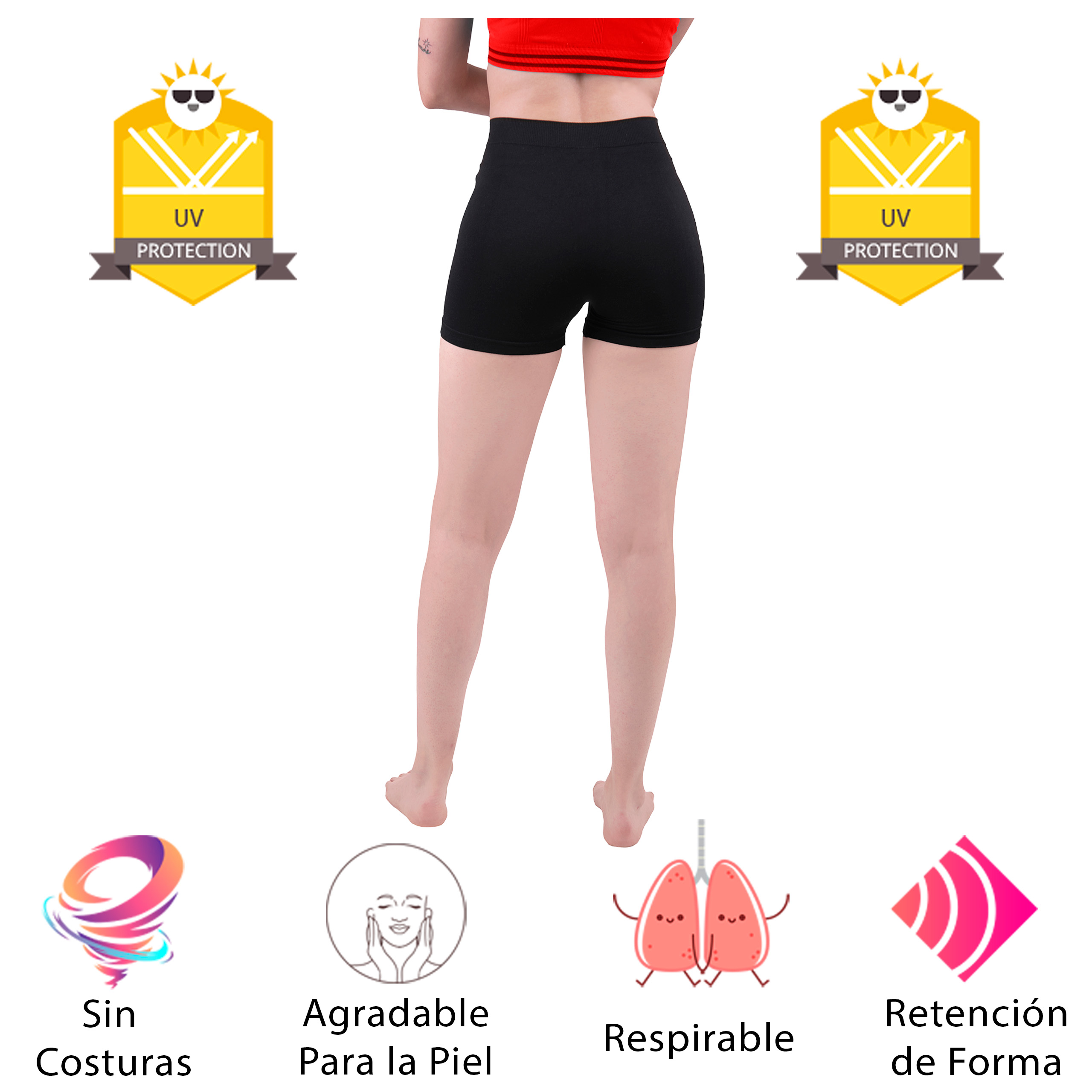 Foto 7 | Short Dahirim Store Negro para Mujer