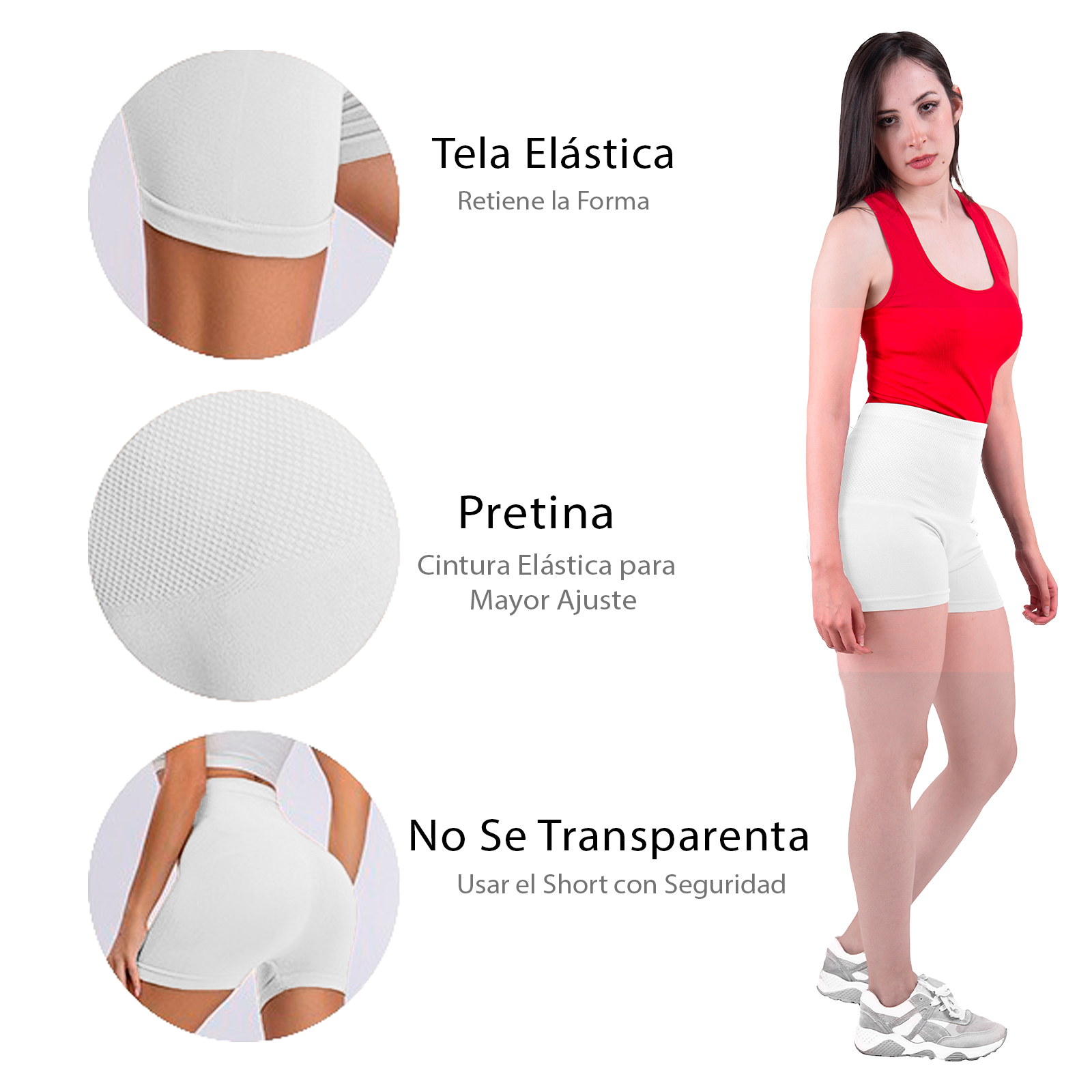 Foto 6 | Short Biker Licra para Mujer
