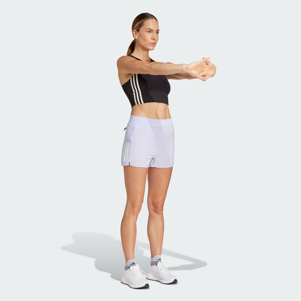 Foto 6 pulgar | Shorts Own The Run Adidas Violeta Mujer