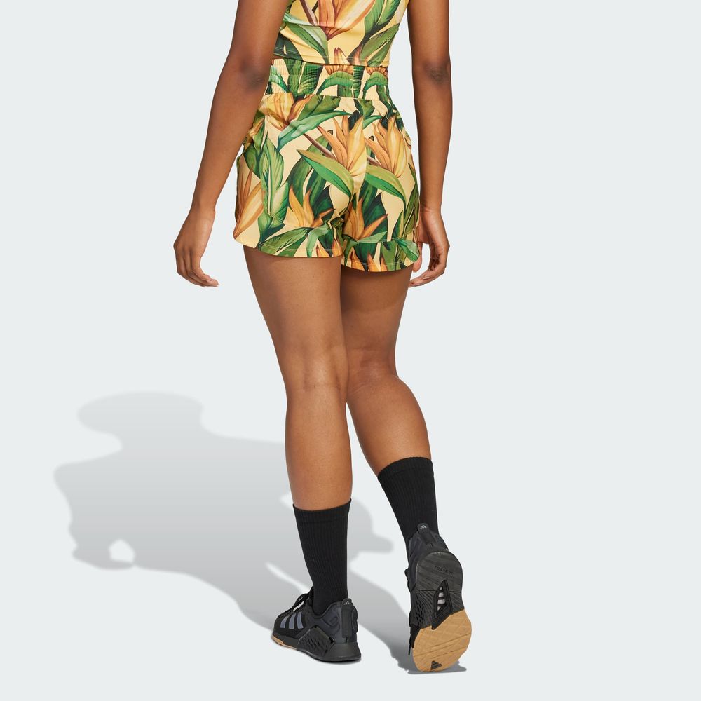 Foto 4 | Shorts Pacer Adidas X Farm Rio Adidas Amarillo Mujer