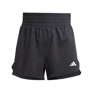 Foto 1 | Shorts Pacer Training 3 Franjas Tejidos Corte Alto Adidas Negro Mujer