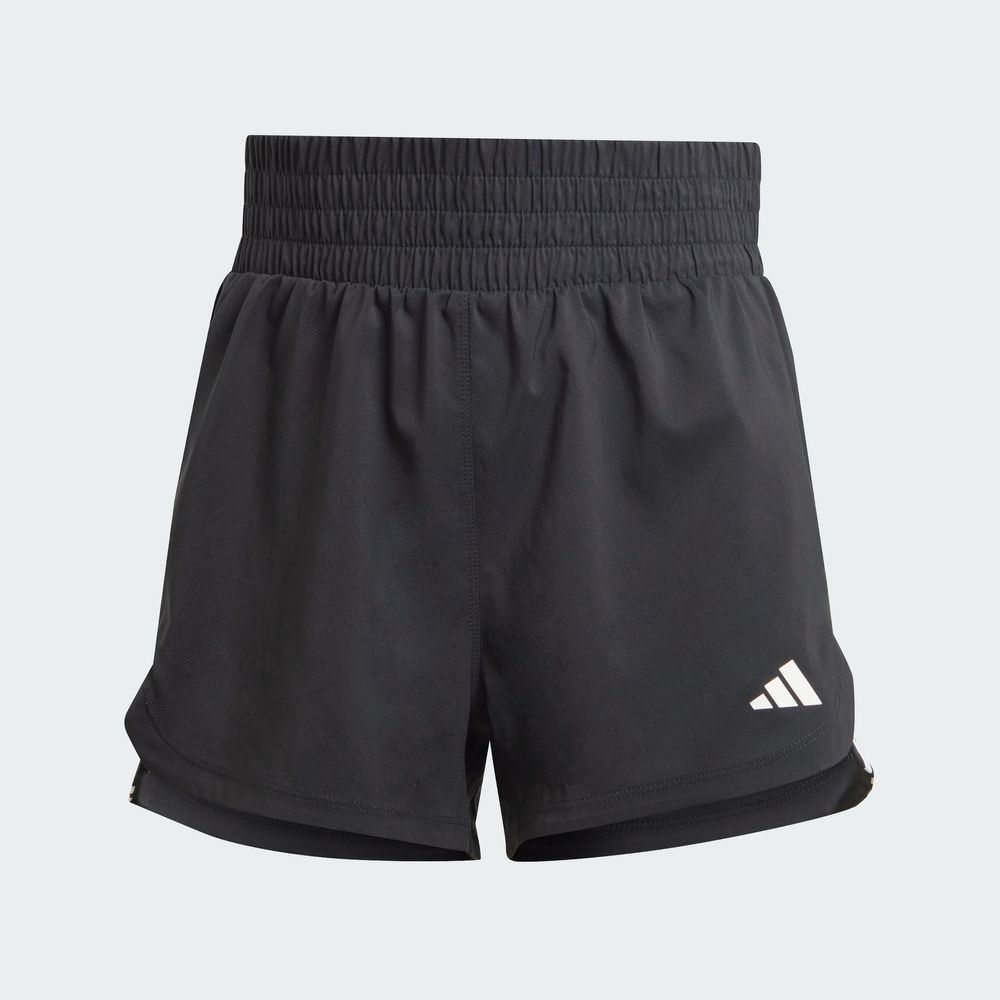 Foto 4 pulgar | Shorts Pacer Training 3 Franjas Tejidos Corte Alto Adidas Negro Mujer