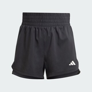 Foto 3 | Shorts Pacer Training 3 Franjas Tejidos Corte Alto Adidas Negro Mujer