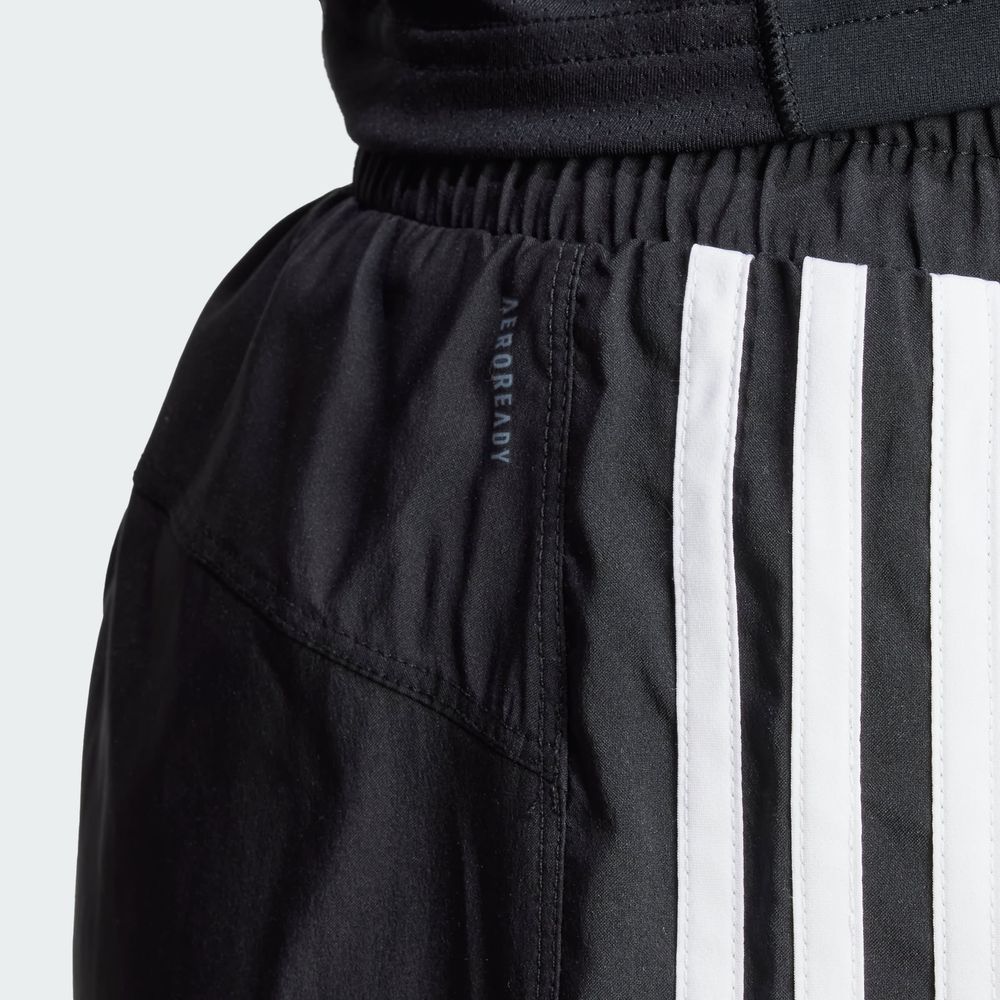 Foto 8 pulgar | Shorts Pacer Training 3 Franjas Tejidos Corte Alto Adidas Negro Mujer