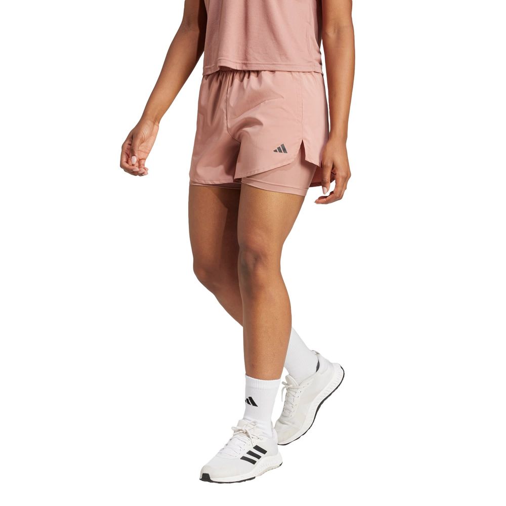 Foto 3 pulgar | Shorts Aeroready 2 En 1 Adidas Rosa Mujer