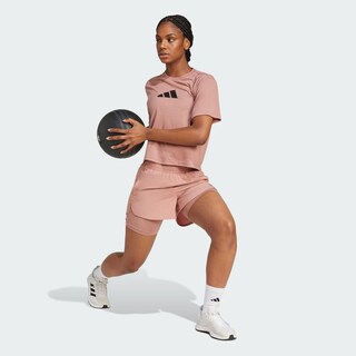 Foto 5 | Shorts Aeroready 2 En 1 Adidas Rosa Mujer
