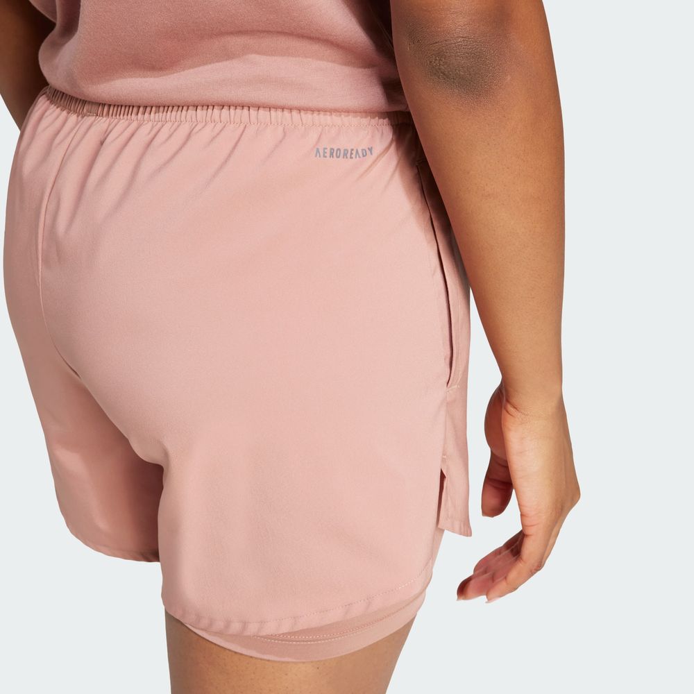 Foto 7 pulgar | Shorts Aeroready 2 En 1 Adidas Rosa Mujer
