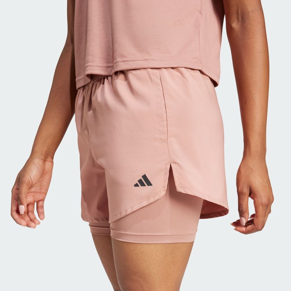 Foto 8 pulgar | Shorts Aeroready 2 En 1 Adidas Rosa Mujer