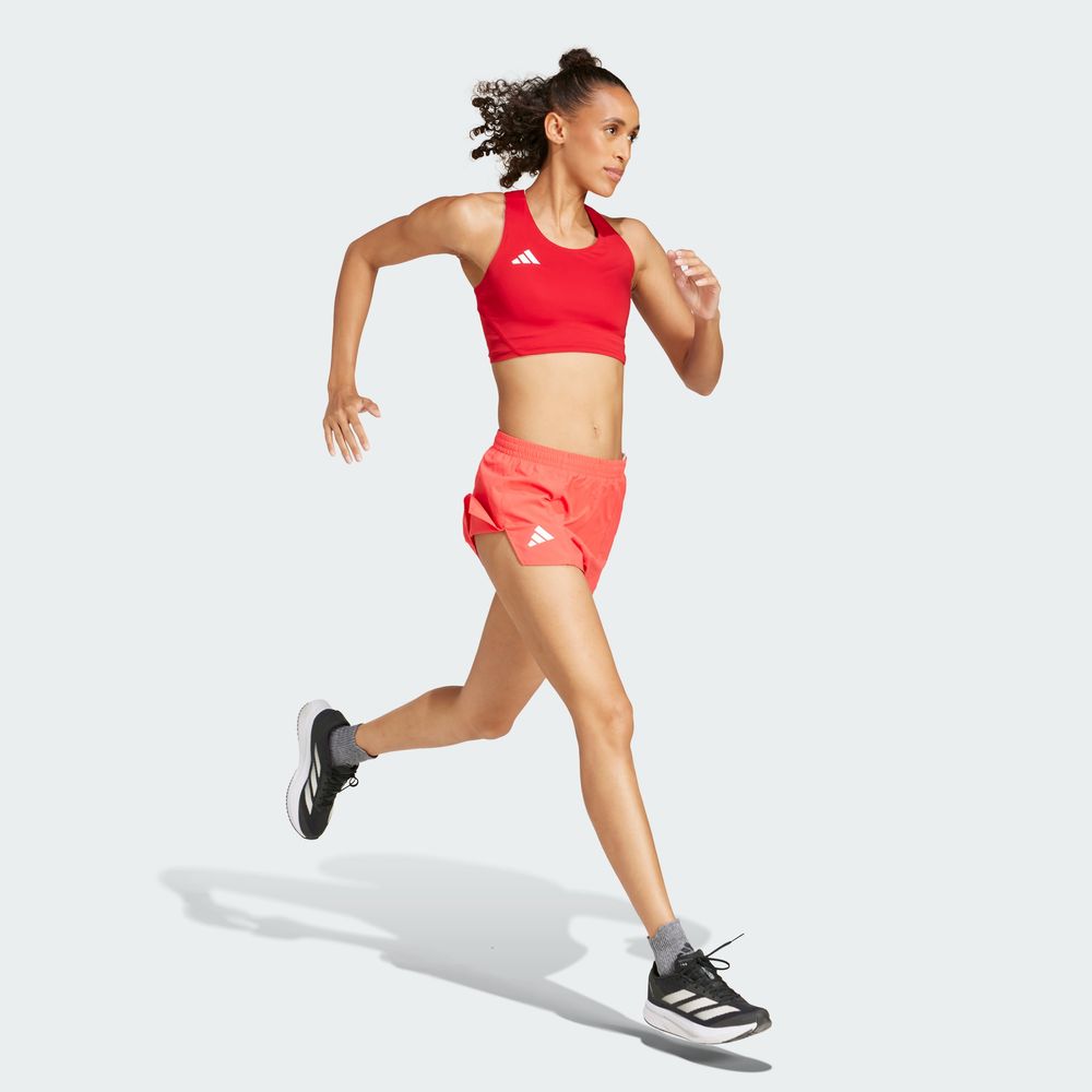 Foto 6 pulgar | Shorts De Running Adizero Essentials Adidas Rojo Mujer