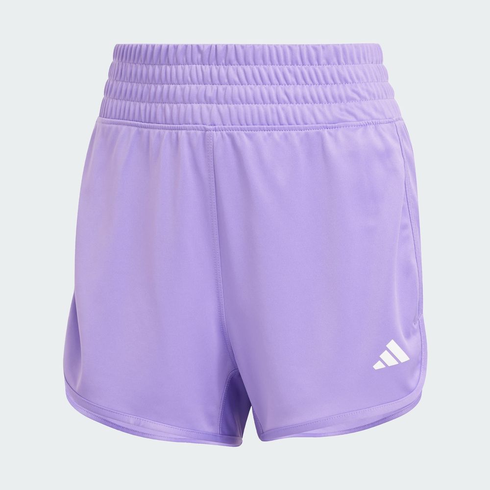 Foto 4 pulgar | Shorts Pacer Essentials Tejidos Corte Alto Adidas Violeta Mujer