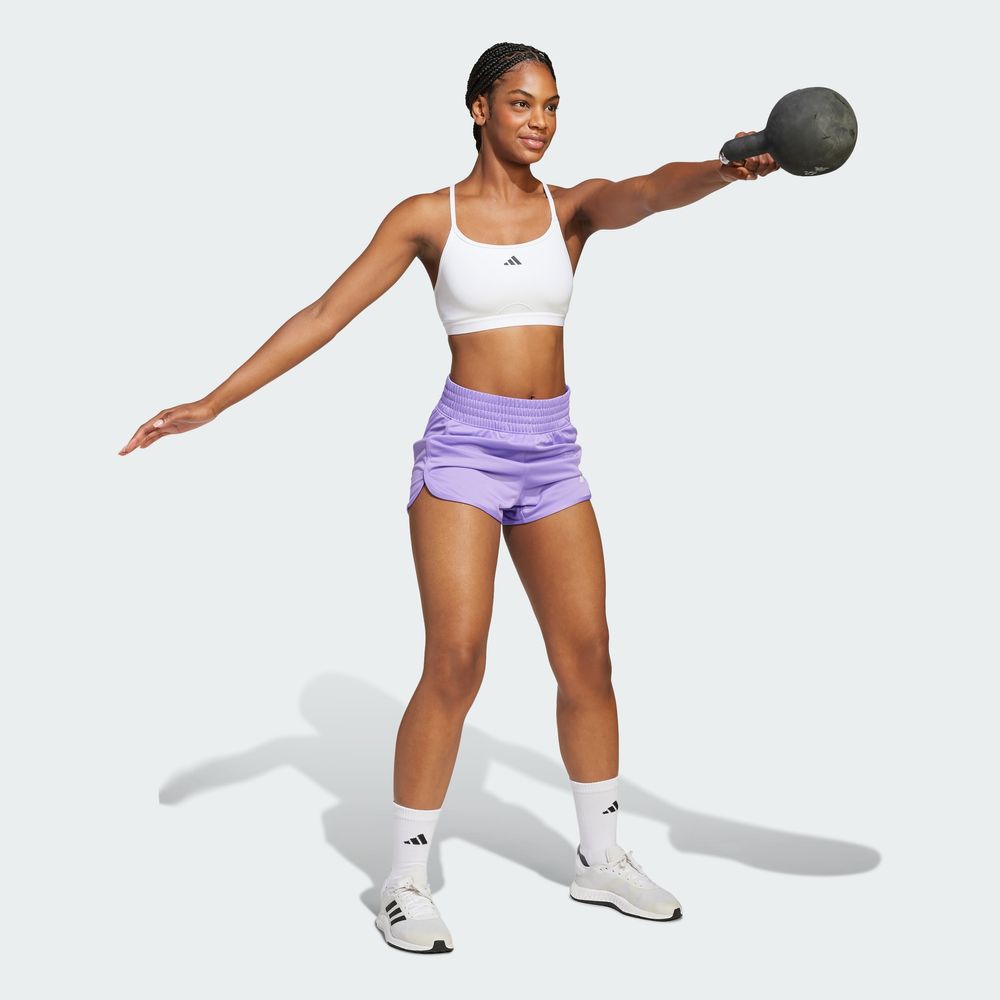 Foto 5 | Shorts Pacer Essentials Tejidos Corte Alto Adidas Violeta Mujer