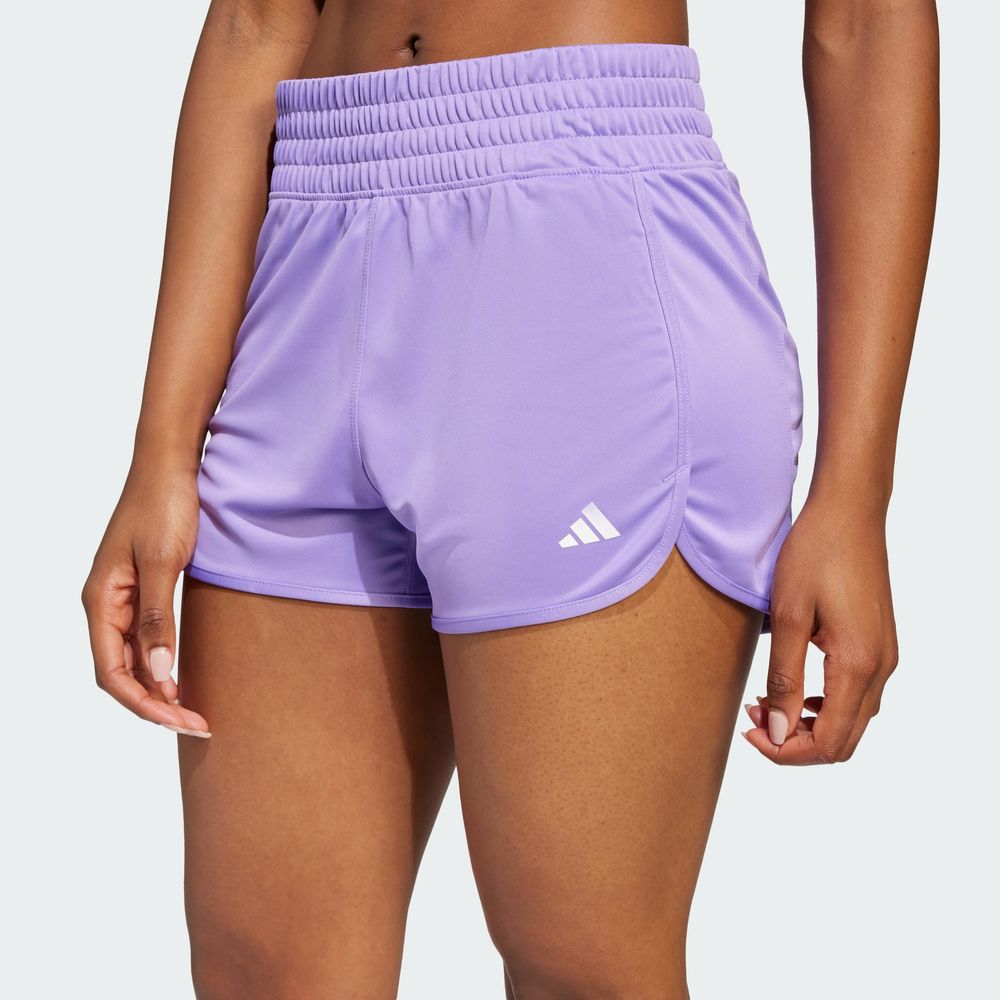 Foto 7 pulgar | Shorts Pacer Essentials Tejidos Corte Alto Adidas Violeta Mujer