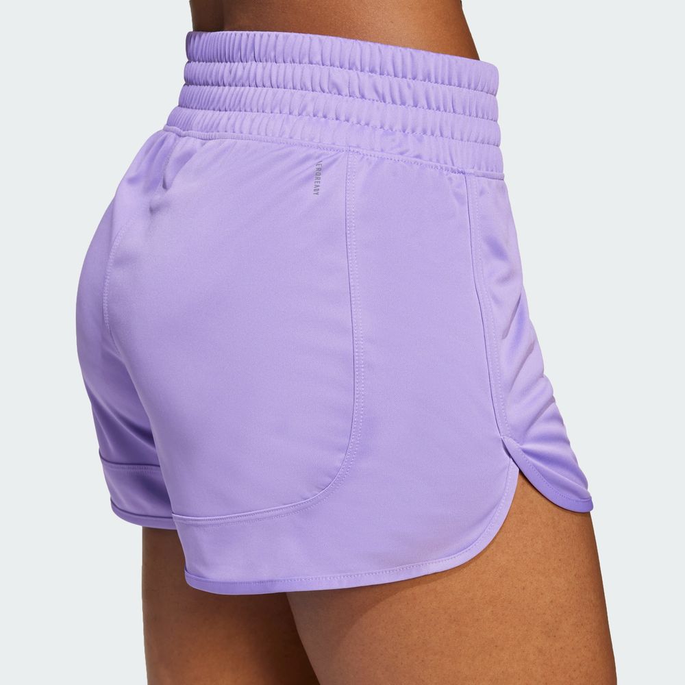 Foto 8 pulgar | Shorts Pacer Essentials Tejidos Corte Alto Adidas Violeta Mujer