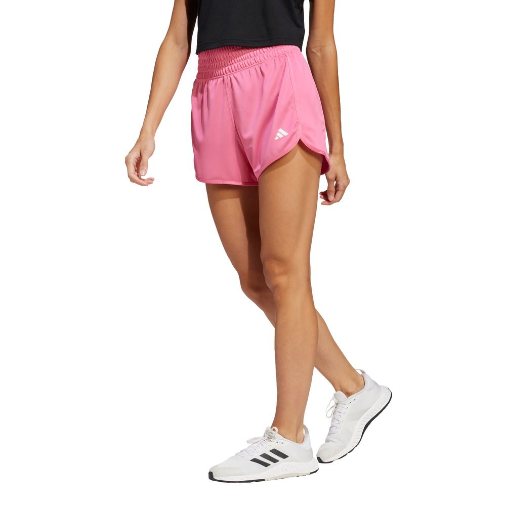 Foto 3 pulgar | Shorts Pacer Essentials Tejidos Corte Alto Adidas Rosa para Mujer