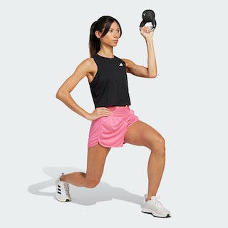 Foto 5 | Shorts Pacer Essentials Tejidos Corte Alto Adidas Rosa para Mujer