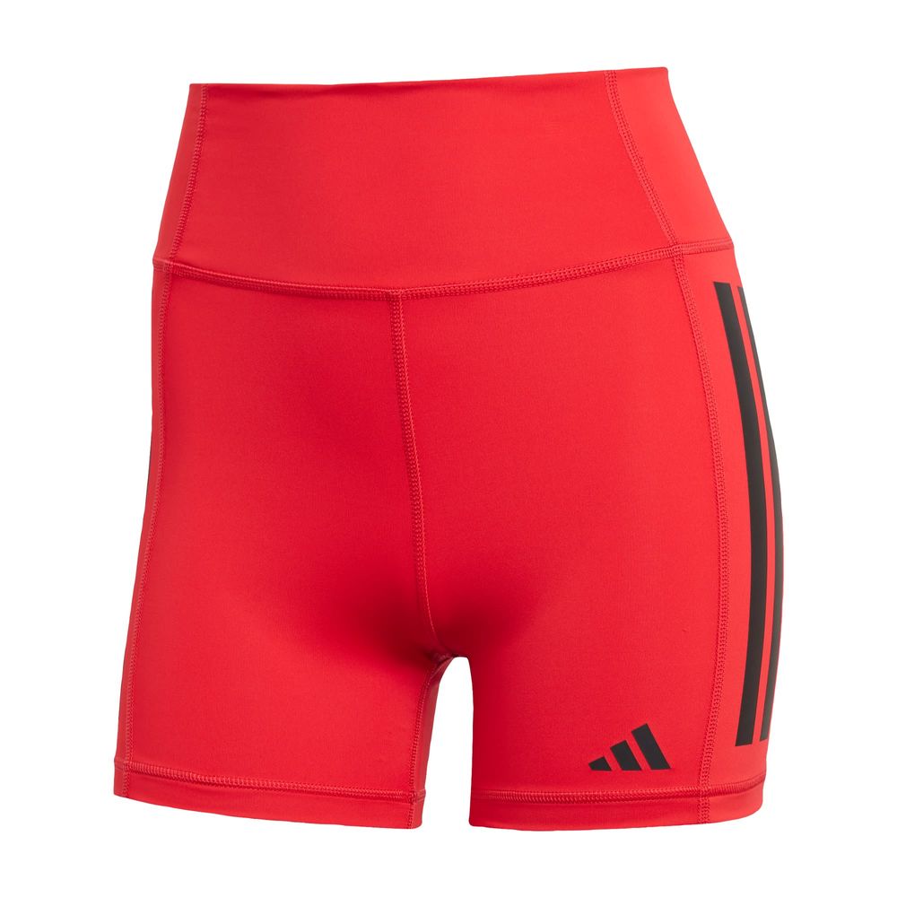 Short 1/4 Optime 3 Franjas Adidas Rojo para Mujer