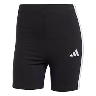 Foto 1 | Biker Shorts Essentials 3 Franjas Corte Alto Adidas Negro para Mujer