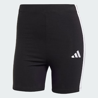 Foto 3 | Biker Shorts Essentials 3 Franjas Corte Alto Adidas Negro para Mujer