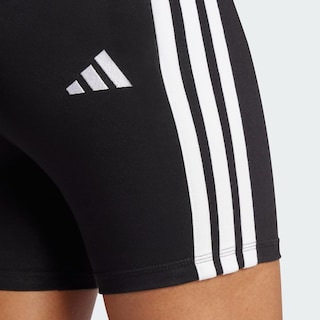 Foto 6 | Biker Shorts Essentials 3 Franjas Corte Alto Adidas Negro para Mujer