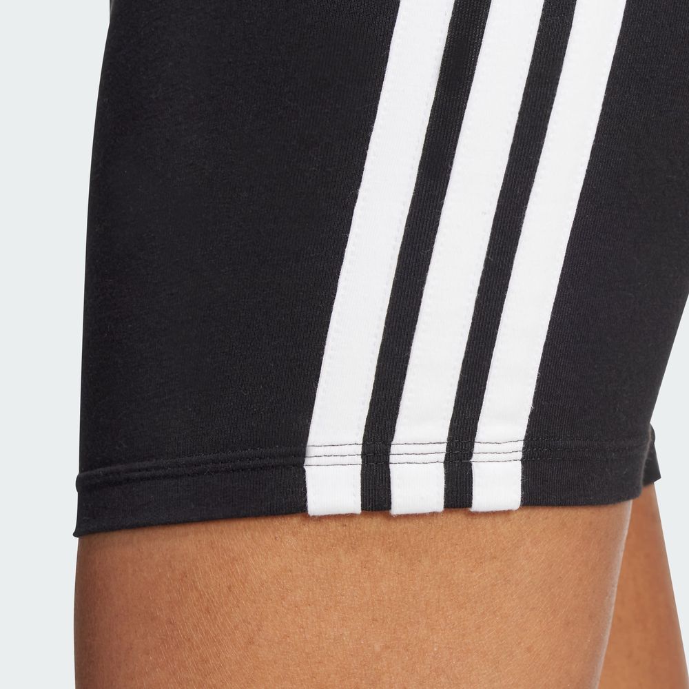 Foto 8 pulgar | Biker Shorts Essentials 3 Franjas Corte Alto Adidas Negro para Mujer