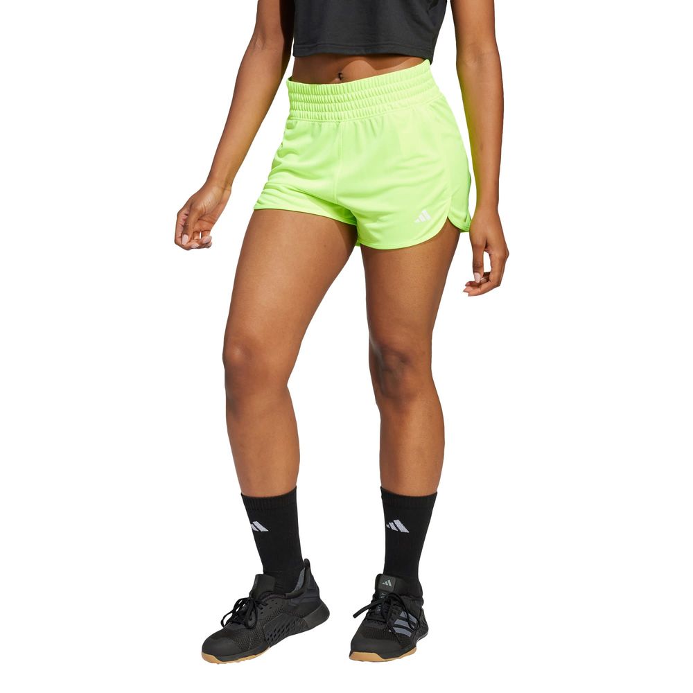 Foto 3 pulgar | Shorts Pacer Essentials Tejidos Corte Alto Adidas Verde para Mujer