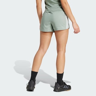 Foto 4 | Shorts Adidas Pacer Training 3 Franjas Tejidos Corte Alto Verde para Mujer